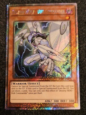 Destiny Hero Disk Commander RA03-EN176- Platinum Secret Rare - NM - In Hand-image
