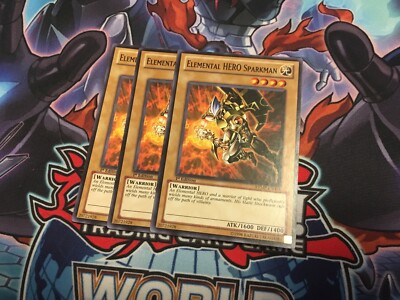 Elemental HERO Sparkman RYMP-EN003 1st Common NM Yugioh Card x3-image