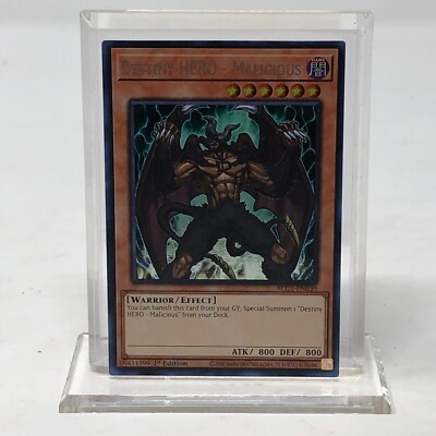 YuGiOh! DESTINY HERO - MALICIOUS: BLC1-EN030 ULTRA RARE 1st Edition NM-image