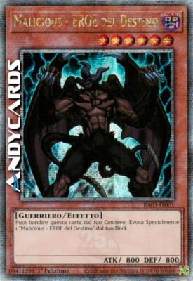 MALICIOUS - HERO OF DESTINY (Destiny Hero) • Quarter Century • RA03 IT001 • 1Ed-image