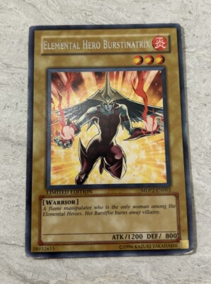 YUGIOH ELEMENTAL HERO BURSTINATRIX MDP2-EN003 RARE (LP)-image