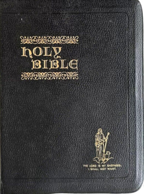 Holy Bible, The Good Leader, KJV, Indexed,Red Letter, Illustrated, Leather, 1946-image