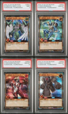PSA 10/9 Seq E-HERO Avian Sparkman Burstinatrix Clayman YuGiOh Elemental-image