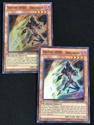 YUGIOH DESTINY HERO DRILLDARK DESO-EN001 1ST SUPER X2 (NM)-image