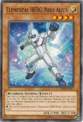 Yugioh - Elemental HERO Neos Alius - NM - OP09 - Free Holographic Card-image