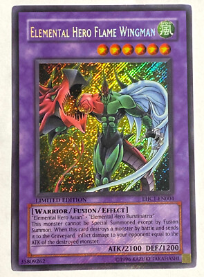 Yu-Gi-Oh! Elemental Hero Flame Wingman EHC1-EN004 Limited Edition Secret Rare-image