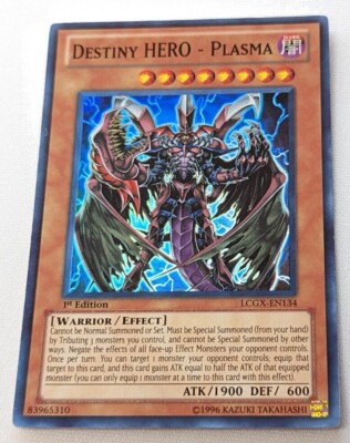 Destiny HERO Plasma LCGX-EN134 Super Rare 1st Edition YuGiOh-image
