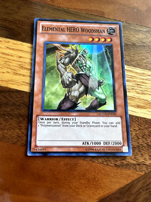 Elemental HERO Woodsman LCGX-EN034 Unlimited Edition Super Rare NM + BONUS-image