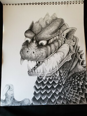 Gojira 1954 Recreated Concept Drawing Original-image