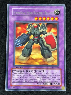 YUGIOH ELEMENTAL HERO RAMPART BLASTER DP1-EN012 1ST RARE (LP)-image