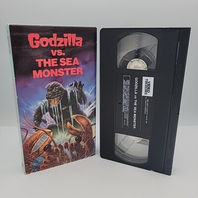 Godzilla vs The Sea Monster 1967 VHS Tape Video Treasures 1987 Release Monster-image