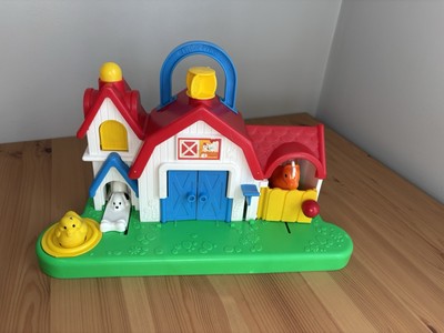 Vintage 1987 Fisher Price Busy Farm Barn Animal Sound Activity Center So Cute!-image
