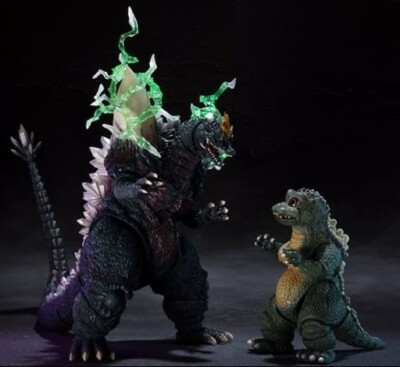 S.H. MonsterArts Space Godzilla & Little Godzilla Special Color Ver Figure BANDI-image