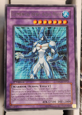 YUGIOH 1ST ED DP03-EN012 ELEMENTAL HERO AQUA NEOS RARE NM (NEAR-MINT)-image