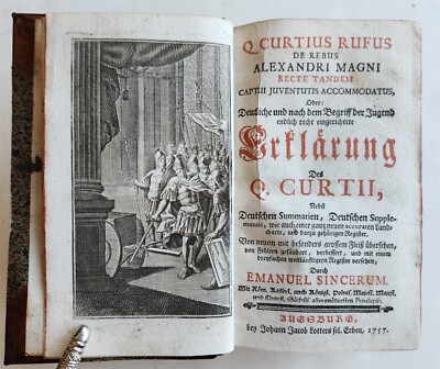 1757 LIFE of ALEXANDER THE GREAT by Curtius Rufus antique ILLUSTRATED w/ MAP-image