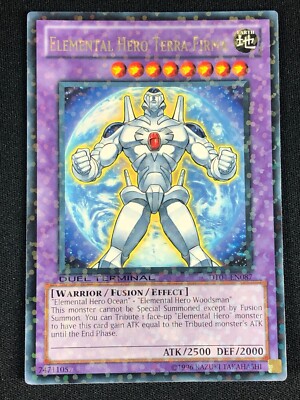 YUGIOH ELEMENTAL HERO TERRA FIRMA DT04-EN087 RARE (NM)-image