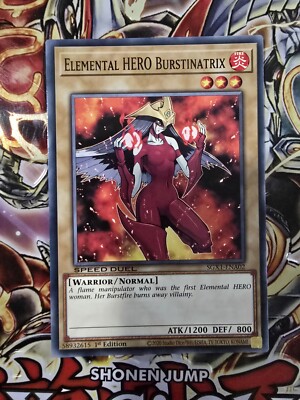 Yugioh! Elemental HERO Burstinatrix - SGX1-ENA02 - Common - 1st Edition NM-image