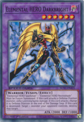 Yugioh! Elemental HERO Darkbright - SGX1-ENA25 - Common - 1st Edition Near Mint,-image