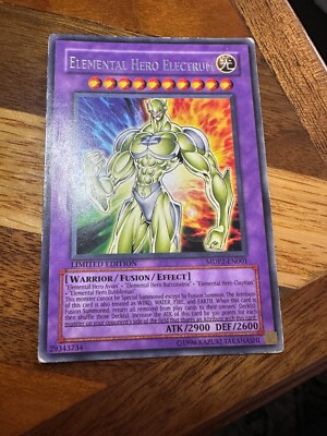 Elemental Hero Electrum MDP2-EN001 Limited Edition Rare HP + BONUS-image