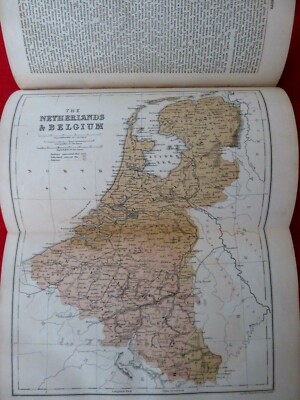 1864 CHAMBERS ENCYCLOPEDIA VOL. VI / FOLD OUT MAPS:NEW ZEALAND, BELGIUM, ILLUSTA-image