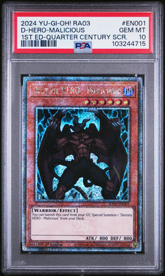 2024 YU-GI-OH! RA03-QUARTER CENTURY BONANZA DESTINY HERO - MALICIOUS PSA 10-image
