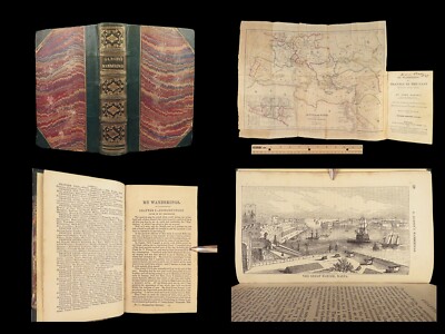 1860 John Gadsby VOYAGES Holy Land Rome Pompeii Cairo Egypt Jerusalem MAP-image