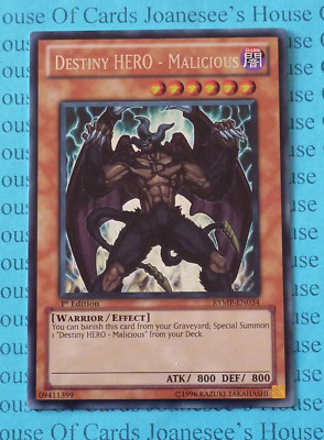 RYMP-EN034 Destiny Hero - Malicious Secret Rare Yu-Gi-Oh Card 1st  Edition New-image