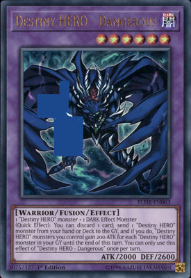 1st ed Destiny HERO - Dangerous ultra rare BLHR-EN063 Yugioh-image