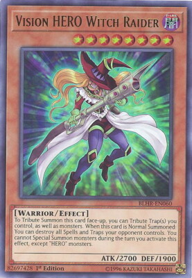 3 x Yu-Gi-Oh Card - BLHR-EN060 - DESTINY HERO WITCH RAIDER (ultra) - NM/M-image