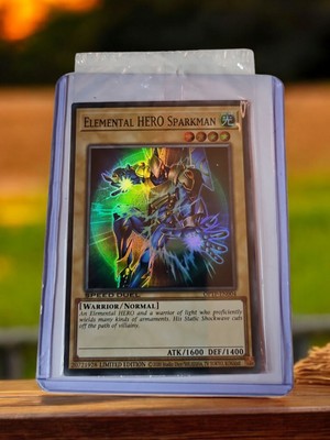 🔥Elemental Hero Sparkman - Super Rare  OPTP-EN004 Limited Edition Factory Seale-image
