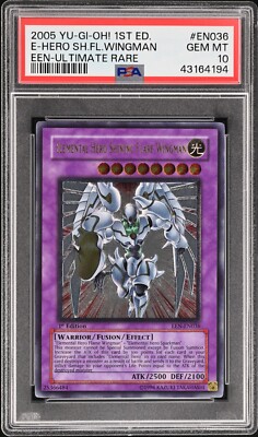PSA 10 YuGiOh Elemental Hero Shining Flare Wingman EEN-EN036 1st Ed Ultimate-image