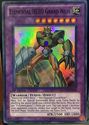 Yugioh! Elemental HERO Grand Neos - LCGX-EN060 - Super Rare - 1st Edition LP-image