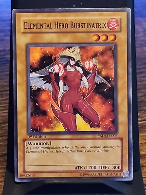 Elemental Hero Burstinatrix - 1st Edition - Yugioh Fire Monster - Vintage-image