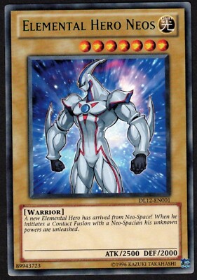 Yugioh Elemental Hero Neos DL12-EN001 Green Letter Rare - LP-image