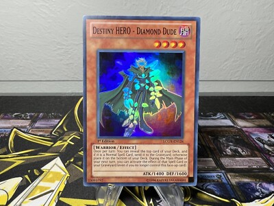 Yugioh Destiny Hero Diamond Dude LCGX-EN124 1st Edition Super Rare NM-image