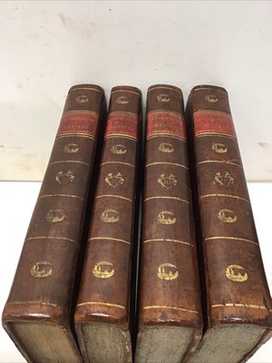 1804 (4) Leather Volumes With Map —Travels of Anacharsis the Younger, in Greece-image