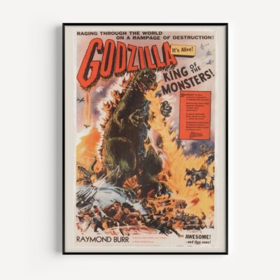 Vintage GODZILLA MOVIE Class Poster on Premium Photo Paper 13