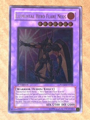 yugioh Elemental Hero Flare Neos POTD-EN032 Ultimate Rare 1st Edition Near Mint-image
