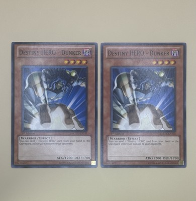 2xDestiny HERO - Dunker LCGX-EN135 Legendary Collection 2 NM/VLP 1st Ed x2-image