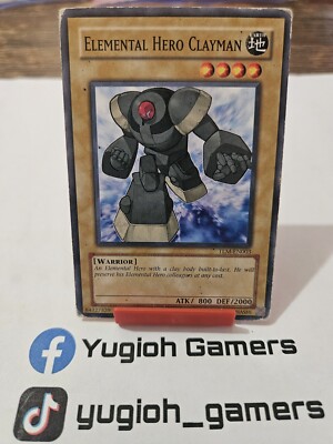Yu-Gi-Oh Elemental Hero Clayman TLM Unlimited Common Heavy Played -image