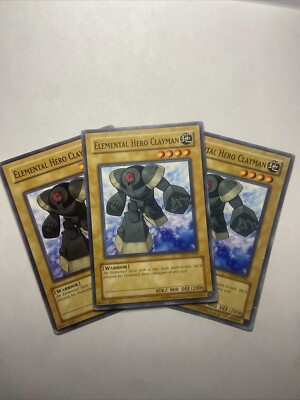 Yu-Gi-Oh! TCG 3x LP-HP Elemental Hero Clayman YSD-EN009 Unlimited...-image