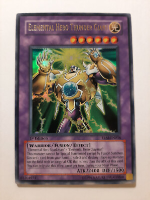 Yugioh Trading Card - Elemental HERO Thunder Giant TLM-EN036 - 1st Edition - NM+-image