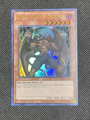 YuGiOh! Destiny HERO - Malicious RA03-EN001 Ultra Rare 1st Edition Near Mint-image