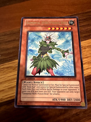 Elemental HERO Poison LCGX-EN036 1st Edition Rare LP + BONUS-image