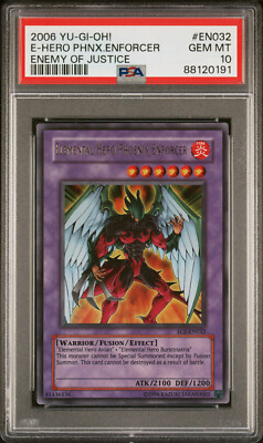 Yugioh Elemental Hero Phoenix Enforcer EOJ-EN032 Ultra Rare PSA 10 EURO-image