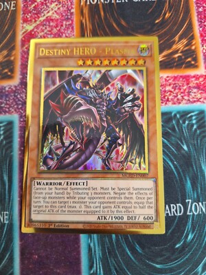Yu-Gi-Oh! Destiny HERO - Plasma MGED-EN007 Premium Gold Rare 1st Edition NM a1/-image