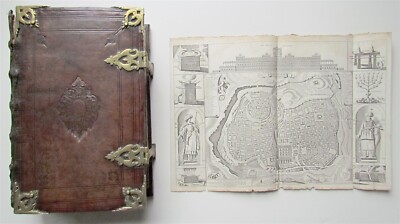 1730 BIBLE in DUTCH ILLUSTRATED w/ MAPS antique MASSIVE FOLIO BIBLIA-image