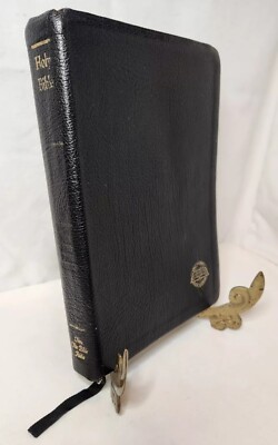 1988 Holy Bible NKJV Thru the Bible Radio Network Slimline Reference Leather-image