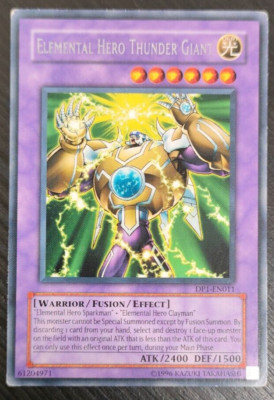 Yu Gi Oh! Elemental Hero Thunder Giant - DP1-EN011 - Rare ENGLISH #1-image