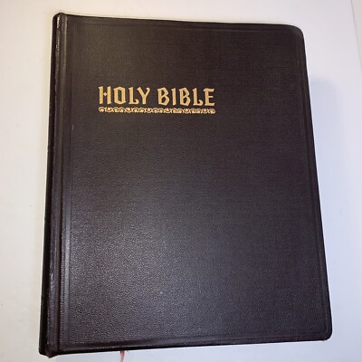 New Standard Reference Bible Blue Ribbon Hertel Leather Red Letter Edition 1951-image